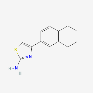 molecular formula C13H14N2S B1298763 2-Amino-4-(5,6,7,8-tetrahydro-2-naphthyl)thiazole CAS No. 87999-04-0
