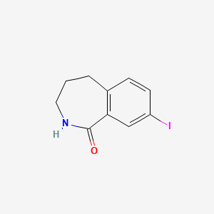 molecular formula C10H10INO B12987655 8-Iodo-2,3,4,5-tetrahydro-1H-benzo[c]azepin-1-one 