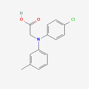 molecular formula C15H14ClNO2 B12987678 2-((4-Chlorophenyl)(m-tolyl)amino)aceticacid 