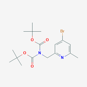 Di-tert-butyl ((4-bromo-6-methylpyridin-2-yl)methyl)iminodicarbonate