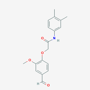 molecular formula C18H19NO4 B1298771 N-(3,4-二甲基苯基)-2-(4-甲酰-2-甲氧基苯氧基)乙酰胺 CAS No. 332053-32-4