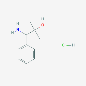 molecular formula C10H16ClNO B12987724 1-Amino-2-methyl-1-phenylpropan-2-ol hydrochloride CAS No. 1127-38-4