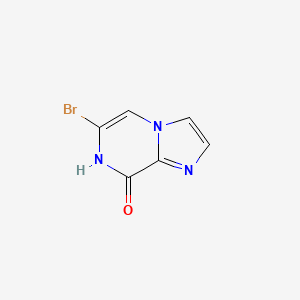 molecular formula C6H4BrN3O B12987744 6-Bromoimidazo[1,2-a]pyrazin-8(7H)-one 