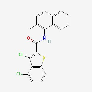 molecular formula C20H13Cl2NOS B12987774 3,4-Dichloro-N-(2-methylnaphthalen-1-yl)benzo[b]thiophene-2-carboxamide 