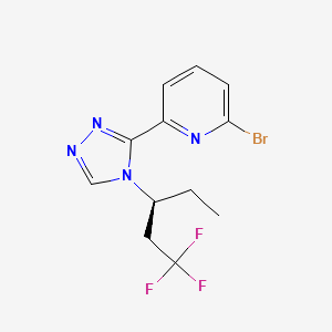 (S)-2-Bromo-6-(4-(1,1,1-trifluoropentan-3-yl)-4H-1,2,4-triazol-3-yl)pyridine