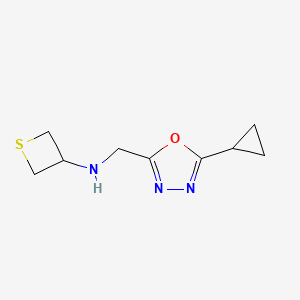 N-((5-Cyclopropyl-1,3,4-oxadiazol-2-yl)methyl)thietan-3-amine