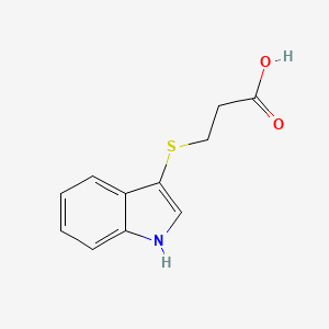 molecular formula C11H11NO2S B1298783 3-(1H-吲哚-3-基硫基)丙酸 CAS No. 80412-20-0