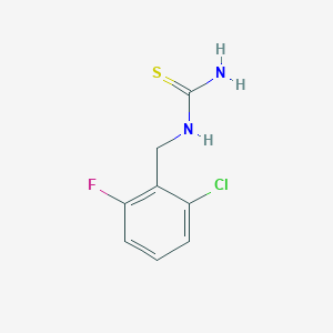 molecular formula C8H8ClFN2S B12987832 1-(2-Chloro-6-fluorobenzyl)thiourea 