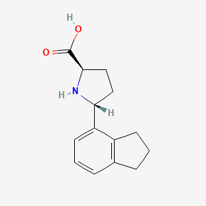 (2R,5R)-5-(2,3-Dihydro-1H-inden-4-yl)pyrrolidine-2-carboxylic acid