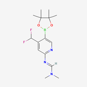 (E)-N'-(4-(Difluoromethyl)-5-(4,4,5,5-tetramethyl-1,3,2-dioxaborolan-2-yl)pyridin-2-yl)-N,N-dimethylformimidamide