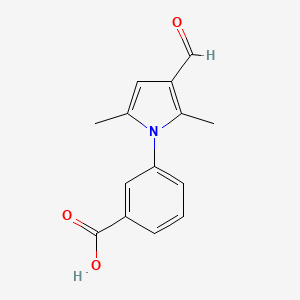 molecular formula C14H13NO3 B1298793 3-(3-甲酰-2,5-二甲基吡咯-1-基)苯甲酸 CAS No. 409353-42-0