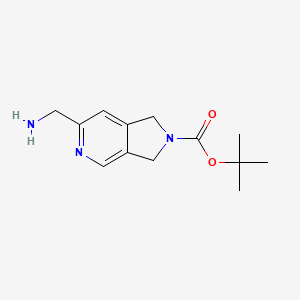 molecular formula C13H19N3O2 B12987936 tert-Butyl 6-(aminomethyl)-1,3-dihydro-2H-pyrrolo[3,4-c]pyridine-2-carboxylate 