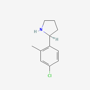 molecular formula C11H14ClN B12987954 (S)-2-(4-Chloro-2-methylphenyl)pyrrolidine 