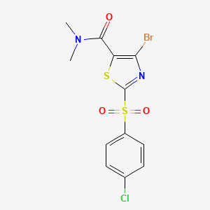 4-Bromo-2-((4-chlorophenyl)sulfonyl)-N,N-dimethylthiazole-5-carboxamide