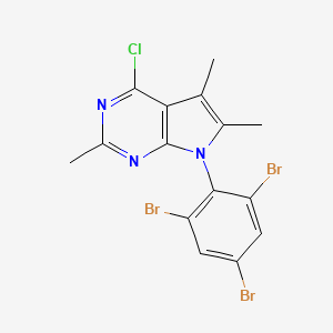 4-Chloro-2,5,6-trimethyl-7-(2,4,6-tribromophenyl)-7H-pyrrolo[2,3-d]pyrimidine