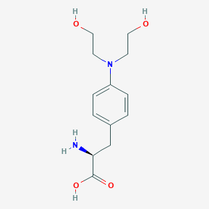 molecular formula C13H20N2O4 B129880 4-Bis(2-hydroxyethyl)amino-L-phenylalanine CAS No. 72143-20-5