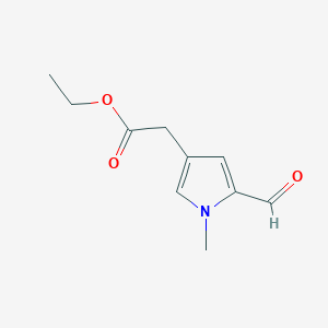 ethyl 2-(5-formyl-1-methyl-1H-pyrrol-3-yl)acetate