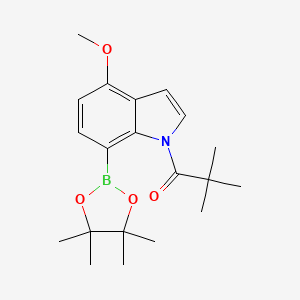 1-(4-Methoxy-7-(4,4,5,5-tetramethyl-1,3,2-dioxaborolan-2-yl)-1H-indol-1-yl)-2,2-dimethylpropan-1-one