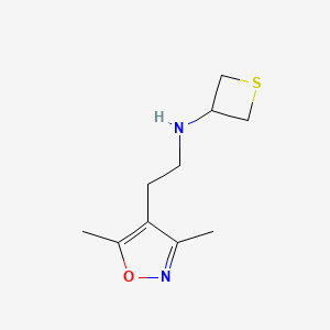 N-(2-(3,5-Dimethylisoxazol-4-yl)ethyl)thietan-3-amine