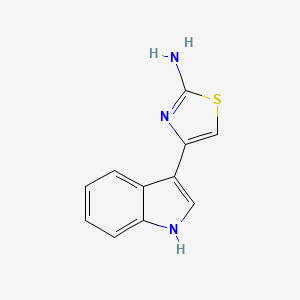 molecular formula C11H9N3S B1298806 4-(1H-吲哚-3-基)-1,3-噻唑-2-胺 CAS No. 22258-56-6