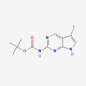 tert-Butyl (5-iodo-7H-pyrrolo[2,3-d]pyrimidin-2-yl)carbamate