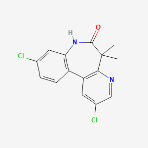 2,9-dichloro-5,5-dimethyl-5H-benzo[b]pyrido[3,2-d]azepin-6(7H)-one