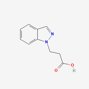 molecular formula C10H10N2O2 B1298811 3-吲唑-1-基丙酸 CAS No. 247128-24-1
