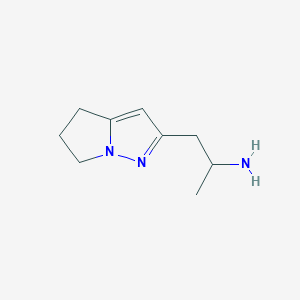 molecular formula C9H15N3 B12988110 1-(5,6-Dihydro-4H-pyrrolo[1,2-b]pyrazol-2-yl)propan-2-amine 