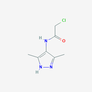 molecular formula C7H10ClN3O B1298812 2-氯-N-(3,5-二甲基-1H-吡唑-4-基)乙酰胺 CAS No. 436100-01-5