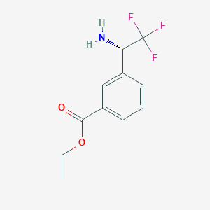 (S)-Ethyl 3-(1-amino-2,2,2-trifluoroethyl)benzoate