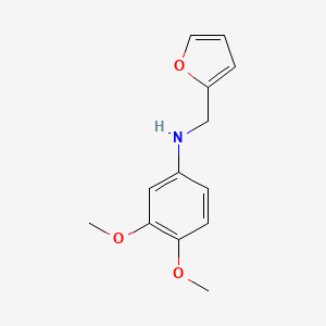molecular formula C13H15NO3 B1298814 N-(呋喃-2-基甲基)-3,4-二甲氧基苯胺 CAS No. 436088-80-1