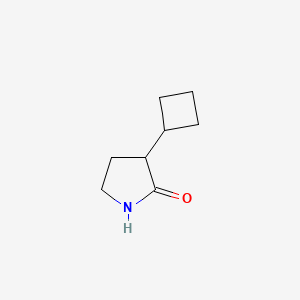 molecular formula C8H13NO B12988144 3-Cyclobutylpyrrolidin-2-one 