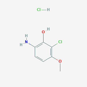 molecular formula C7H9Cl2NO2 B12988153 6-Amino-2-chloro-3-methoxyphenol hydrochloride 