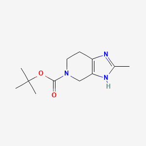 molecular formula C12H19N3O2 B12988185 tert-Butyl 2-methyl-6,7-dihydro-3H-imidazo[4,5-c]pyridine-5(4H)-carboxylate 