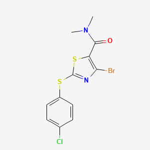 4-Bromo-2-((4-chlorophenyl)thio)-N,N-dimethylthiazole-5-carboxamide