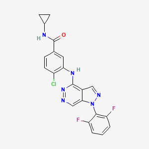 4-chloro-N-cyclopropyl-3-{[1-(2,6-difluorophenyl)-1H-pyrazolo[3,4-d]pyridazin-4-yl]amino}benzamide