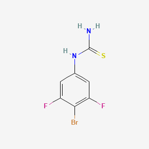 molecular formula C7H5BrF2N2S B12988267 1-(4-Bromo-3,5-difluorophenyl)thiourea 