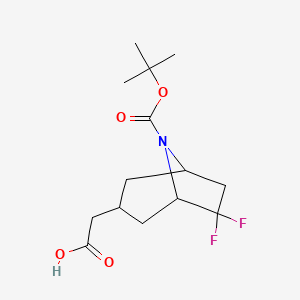 2-(8-(tert-Butoxycarbonyl)-6,6-difluoro-8-azabicyclo[3.2.1]octan-3-yl)acetic acid