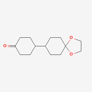 molecular formula C14H22O3 B1298829 4-(1,4-Dioxaspiro[4.5]decan-8-yl)cyclohexanone CAS No. 56309-94-5