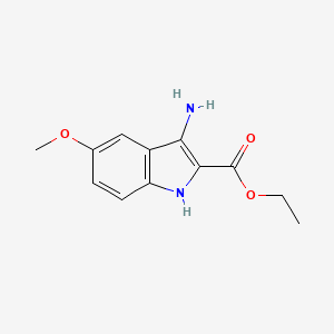 molecular formula C12H14N2O3 B1298832 ethyl 3-amino-5-methoxy-1H-indole-2-carboxylate CAS No. 89607-80-7