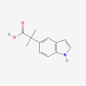 molecular formula C12H13NO2 B12988355 2-(1H-indol-5-yl)-2-methylpropanoic acid 