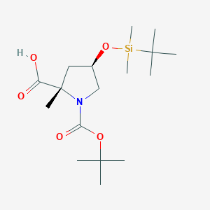 (2S,4R)-1-(tert-Butoxycarbonyl)-4-((tert-butyldimethylsilyl)oxy)-2-methylpyrrolidine-2-carboxylic acid