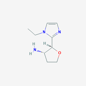 (2S,3S)-2-(1-Ethyl-1H-imidazol-2-yl)tetrahydrofuran-3-amine