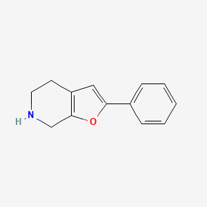 molecular formula C13H13NO B12988407 2-Phenyl-4,5,6,7-tetrahydrofuro[2,3-c]pyridine 