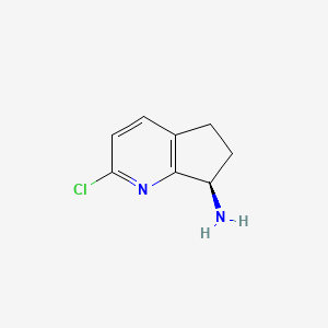 (R)-2-chloro-6,7-dihydro-5H-cyclopenta[b]pyridin-7-amine