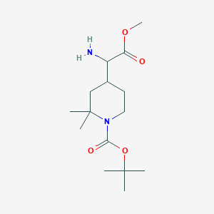 tert-Butyl 4-(1-amino-2-methoxy-2-oxoethyl)-2,2-dimethylpiperidine-1-carboxylate