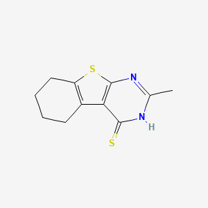 B1298846 2-Methyl-5,6,7,8-tetrahydro[1]benzothieno[2,3-d]pyrimidine-4-thiol CAS No. 23922-04-5