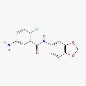 5-Amino-N-(benzo[d][1,3]dioxol-5-yl)-2-chlorobenzamide