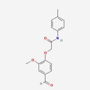 molecular formula C17H17NO4 B1298849 2-(4-甲酰-2-甲氧基苯氧基)-N-(4-甲基苯基)乙酰胺 CAS No. 31438-74-1