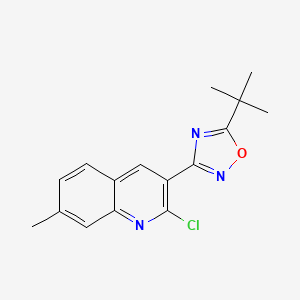 5-(tert-Butyl)-3-(2-chloro-7-methylquinolin-3-yl)-1,2,4-oxadiazole